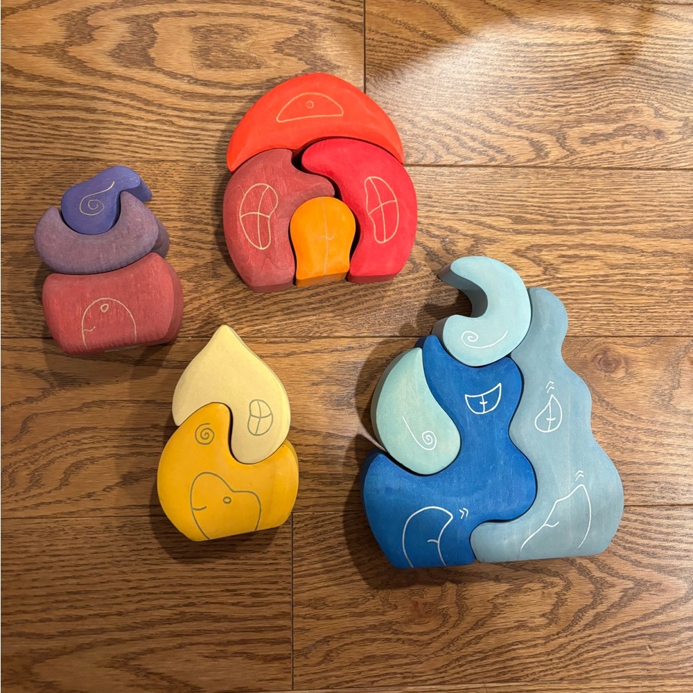 Grimms Fantasy Village Wooden Building Blocks